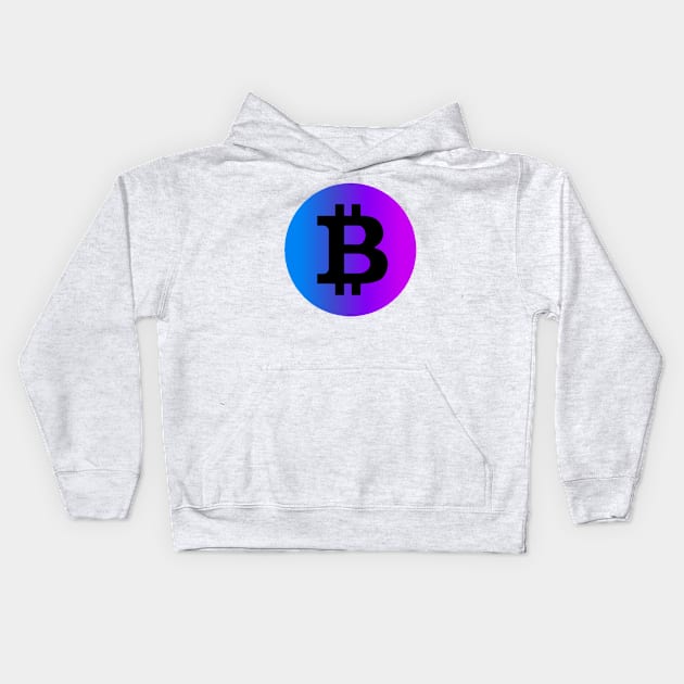 Astral Bitcoin - Black on White Kids Hoodie by Pektashop